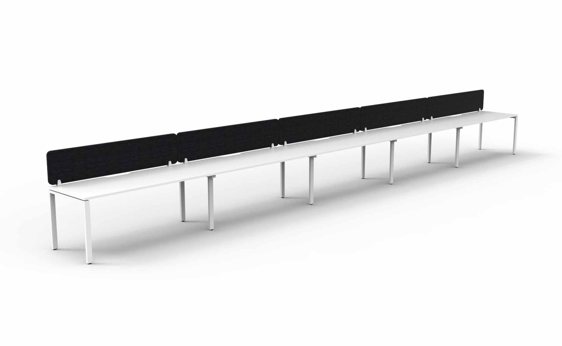 Profile 5 Person Single Sided Workstation - with Eco Screen